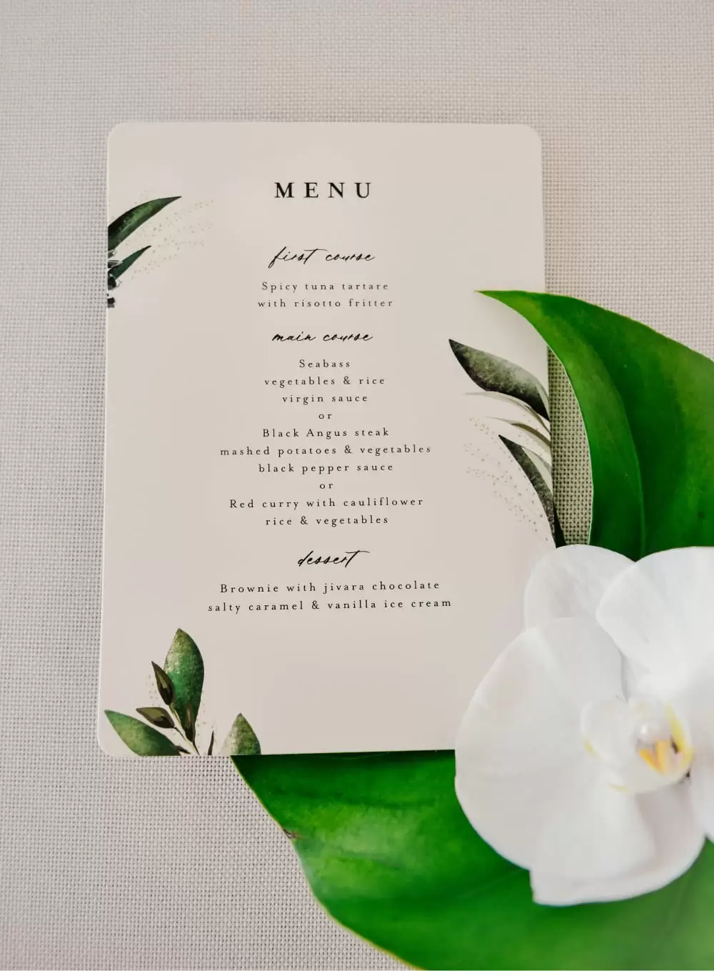 Wedding Menu